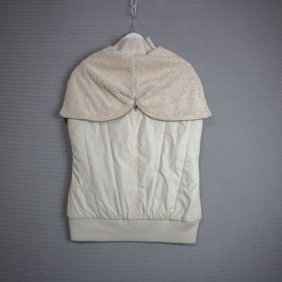 Billabong Y2K Vintage Puffer Sherpa Zip up Hoodie Vest - Picture 3 of 11